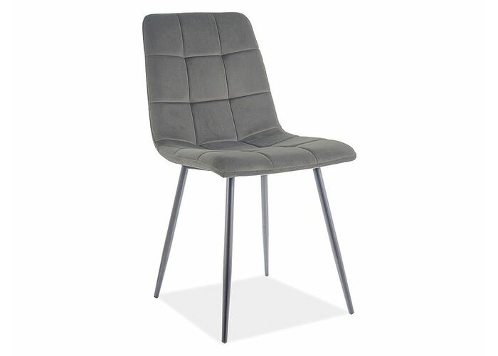 Стул SIGNAL MILA MATT Velvet tap. 85 серый/черный