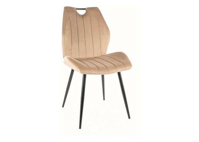 Стул SIGNAL ARCO Velvet Bluvel 28 бежевый/черный