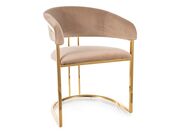 Стул SIGNAL TULIPE Velvet Bluvel 28 бежевый/з..