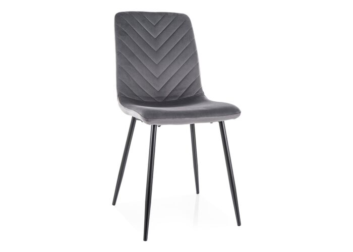 Стул SIGNAL DAREN Velvet Bluvel 14 серый/черный