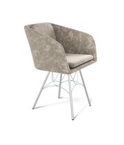 Стул Sheffilton SHT-ST43-1/S37 карамельный латте/хром лак