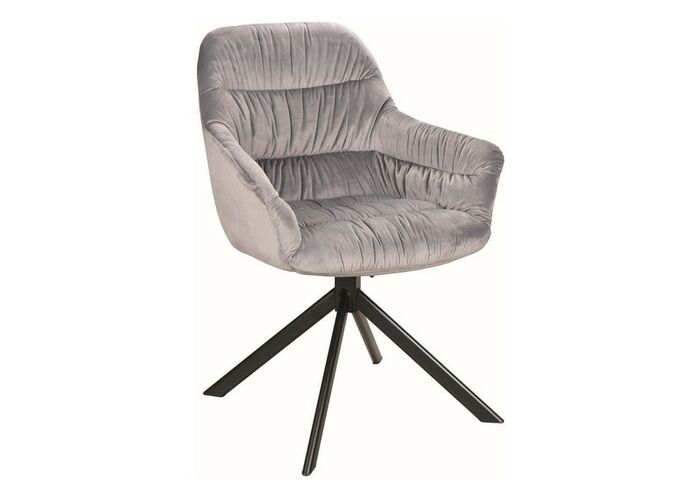 Стул SIGNAL ASTORIA II Velvet Bluvel 14 серый/черный