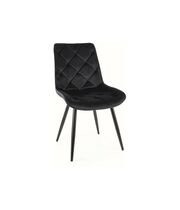 Стул SIGNAL RALPH Velvet Bluvel 19 черный/черный