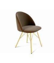 Стул Sheffilton SHT-ST35/S37 кофейный ликер/золото