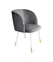 Стул Sheffilton SHT-ST33/S129 угольно-серый/белый муар/золото