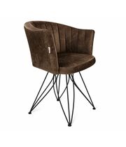 Стул Sheffilton SHT-ST42-1/S113 кофейный трюфель/черный муар