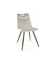 Стул SIGNAL ORFE Velvet Bluvel 03 светло-серый/черный