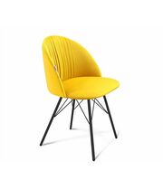 Стул Sheffilton SHT-ST35-1/S37 артикул СТ-366 имперский жёлтый/чёрный муар