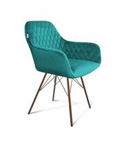 Стул Sheffilton SHT-ST38/S37 альпийский бирюзовый/медный металлик