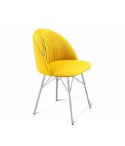 Стул Sheffilton SHT-ST35-1/S64 артикул СТ-579 имперский желтый/хром лак