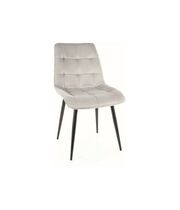 Стул SIGNAL CHIC Velvet Bluvel 03 светло-серый/черный