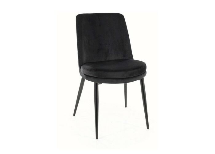 Стул SIGNAL KAYLA Velvet Bluvel 19 черный/черный