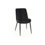 Стул SIGNAL KAYLA Velvet Bluvel 19 черный/черный