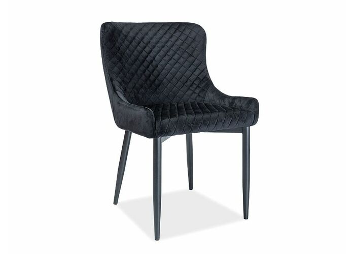 Стул SIGNAL COLIN B Velvet Bluvel 19 черный/черный