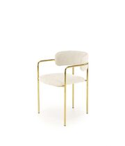 Стул HALMAR K537 кремовый/золотой