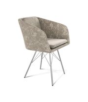 Стул Sheffilton SHT-ST43-1/S100 карамельный латте/хром лак