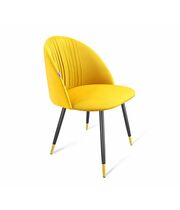 Стул Sheffilton SHT-ST35-1/S95-1 артикул СТ-417 имперский желтый/черный муар/золото