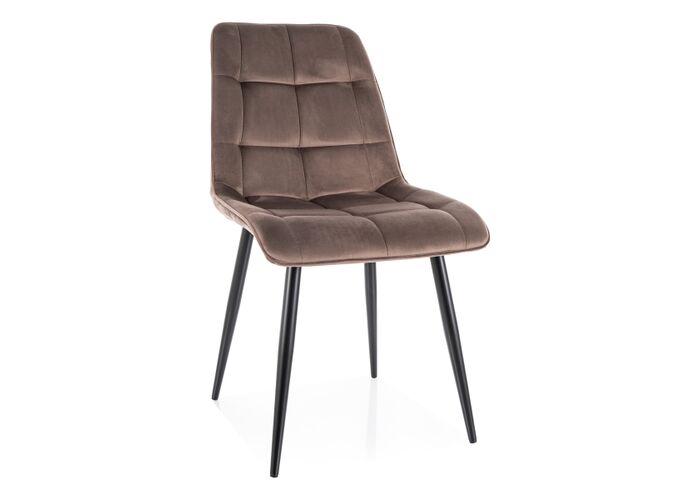 Стул SIGNAL CHIC Velvet Bluvel 38 капучино/черный