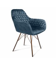 Стул Sheffilton SHT-ST38/S37 синий пепел/медный металлик